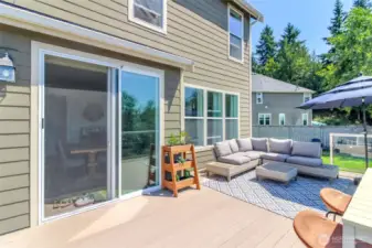 Spacious deck ready for you to just sit back, relax and enjoy your morning coffee