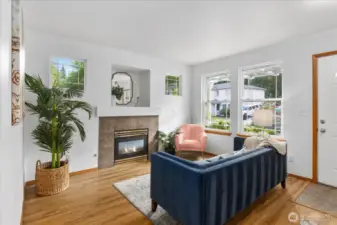 Living Room with gas fireplace