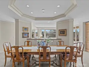 Dining area easily seats 10.