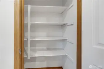Plenty of space in your walk in pantry