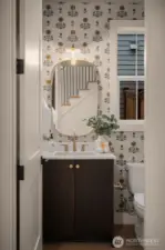 Main-level powder room