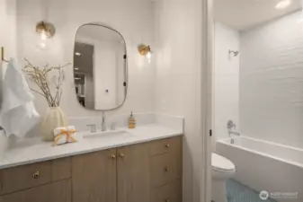 2nd full bath upstairs.