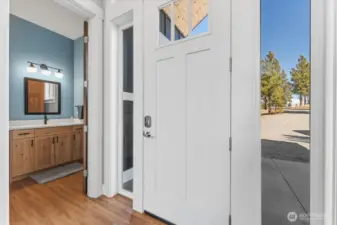 Front entry way plus powder room