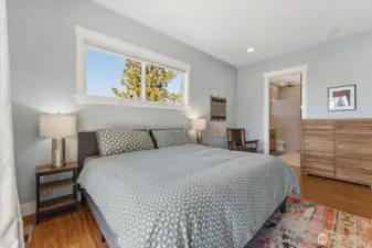 Primary Ensuite with slider to access the vie deck