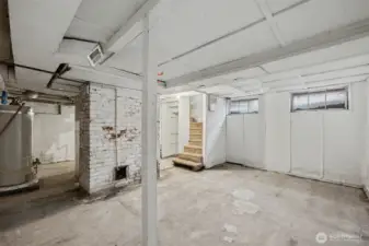 Unfinished basement.