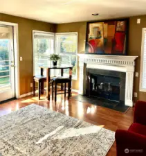 Cozy gas fireplace in the living room. Nice western facing lanai off the front.