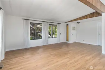 Looking back toward the front door. The whole house has brand new flooring and fresh paint.