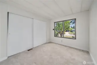 Bedroom #2 has a wall of closet space.