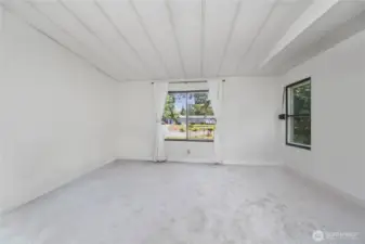 Plenty of space for a large bed and dresser.