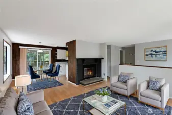 Virtually Staged Living/Dining Rooms