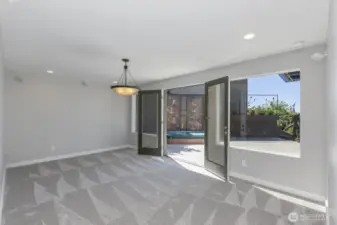 Looking into the family room.