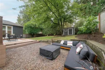 Built in Seating and Firepit