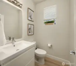 Recently fully remodeled powder room