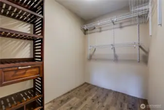 Walk in primary closet