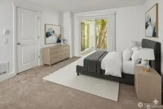 Virtually Staged Primary Bedroom