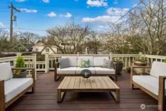 Enjoy sunny, summer days with friends and family on the deck