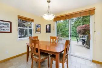 Enjoy family & friend gatherings in this area of the kitchen or flow out to the large deck & backyard
