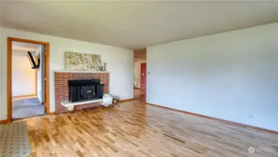 Newly refinished original hardwood floors