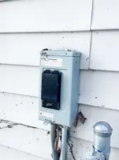 Hot tub plug already installed at back patio