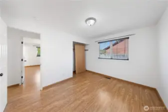 One of the 3 bedrooms.  Entire house has recently been re-painted