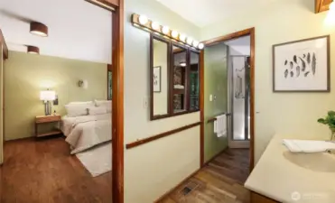 The primary bathroom.