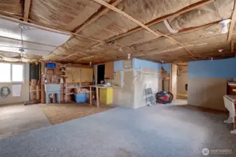 Upstairs on Garage unfinished