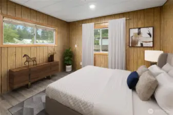 bedroom virtually staged