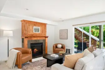 Custom fireplace.
