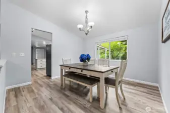 Formal Dining room with views of lovely rear yard