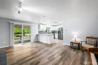 Beautiful family room kitchen area