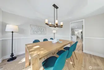Dining room looking into kitchen