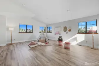 Look at the space and vaulted ceilings!
