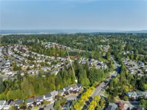 Aerial view looking NE.