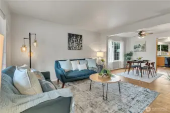 Front living space off entry