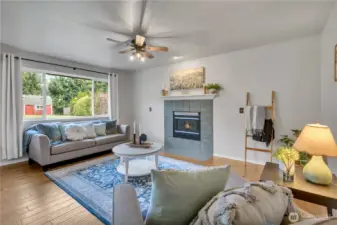 Gas fireplace keeps you cozy