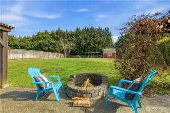 Enjoy the fire pit on summer evenings