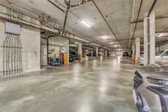 Parking Garage. Car washing area. Parking stall 10 conveys with unit
