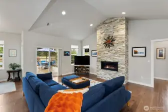 Lofty great room has space for everyone!