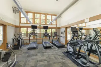 The club offers fitness facilities so you can remain active rain or shine.