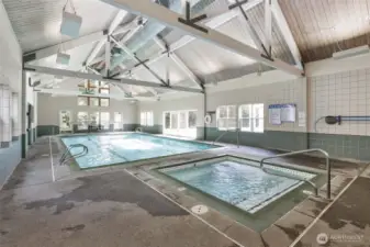 The Bay Club also offers an enclosed pool and spa!