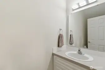 Main floor 1/2 bath for convenience.