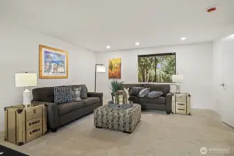 Imagine evenings spent here watching movies and/or gaming with friends.