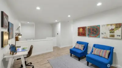 Well designed and open space leads to upstairs bedrooms