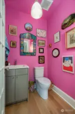 Powder room in power pink!