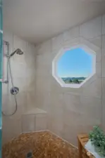 A shower with a view!