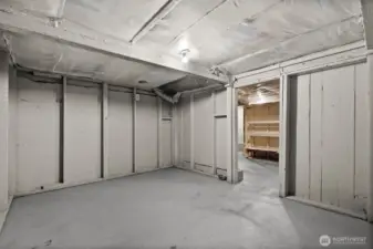 Additional storage room in basement.