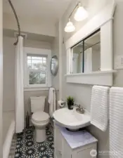 Updated main floor bathroom.