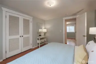 Upstairs bedroom 1 has large closet.