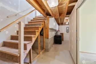 Mostly finished lower level