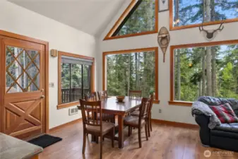 Dining room and deck